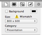 Slide editor: Document Size Does Not Match the Output Resolution