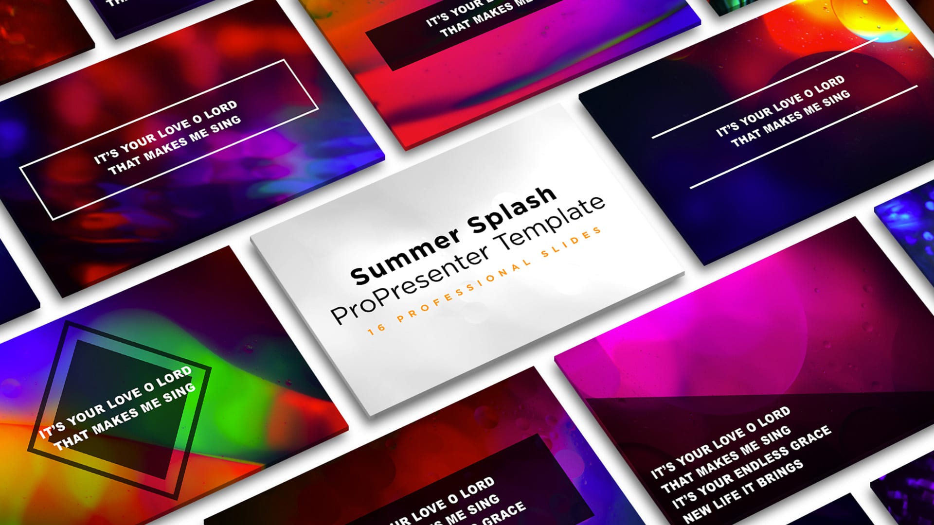 Free Summer Splash ProPresenter Template