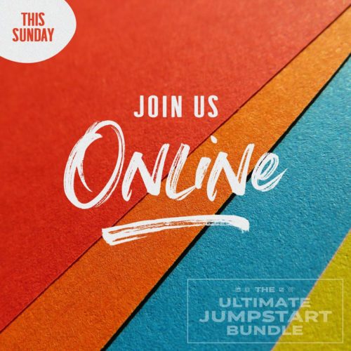 Join Us Online This Sunday Color Wall - Title