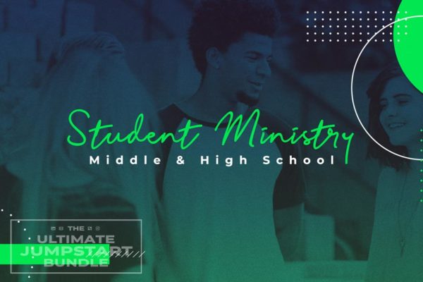 Student Ministry Middle And High School Green Shapes-Subtitle