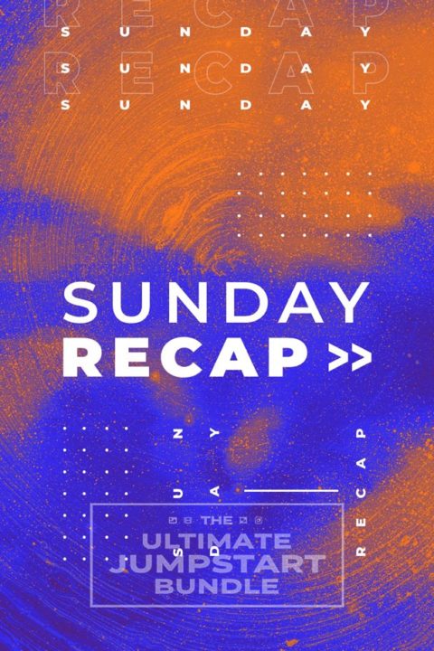 Sunday Recap Orange Blue Spin Story - Title
