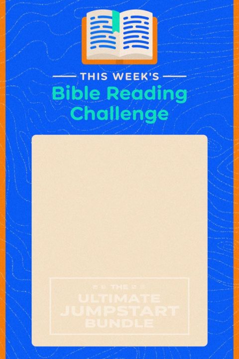 This Week's Bible Reading Challenge Blue Orange Bible Illustration Icon Story - Title