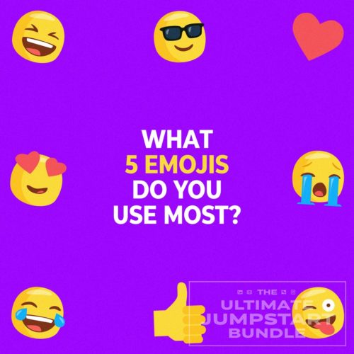 What 5 Emojis Do You Use Most Purple Emoji Icons - Title