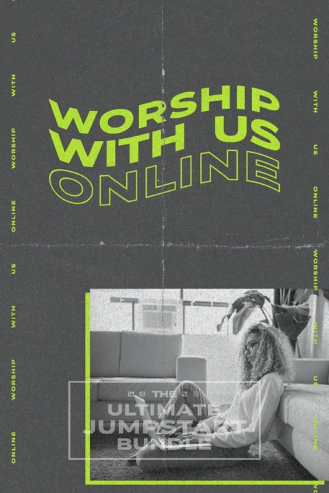 Worship With Us Online Lime Green Wave Story - Title