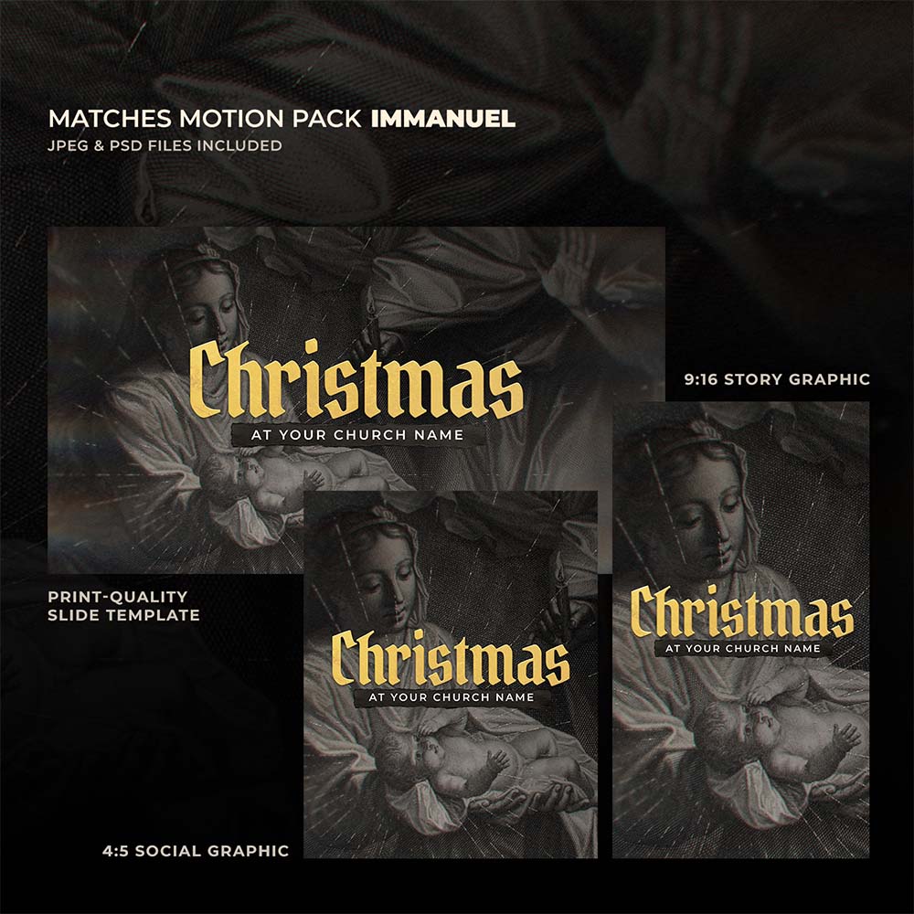 Free Christmas graphics kit — Immanuel style
