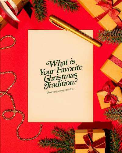 What Is Your Favorite Christmas Tradition — Christmas social graphic