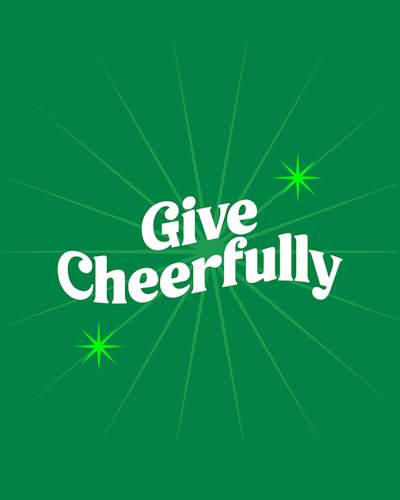 Give Cheerfully — Christmas social graphic