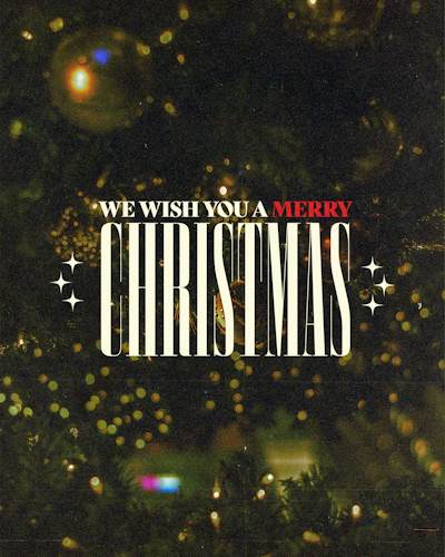 Merry Christmas Textured Sparkle — Christmas social graphic
