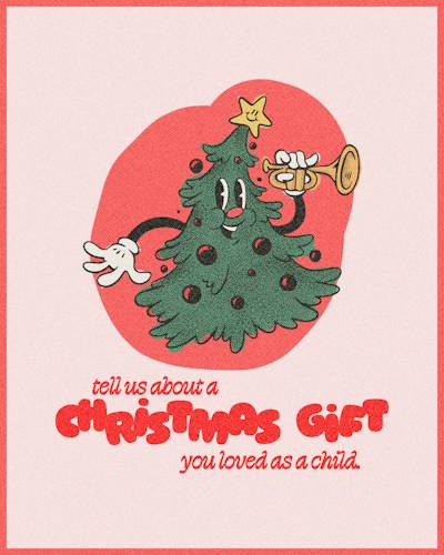 Tell Us About A Christmas Gift — Christmas social graphic
